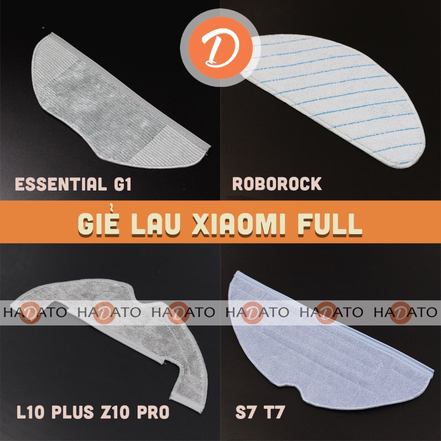 Giẻ lau khăn lau robot robot xiaomi roborock s5 s6 s7 max mijia gen 2 mop p mop essential 1c w10 w10 pro full
