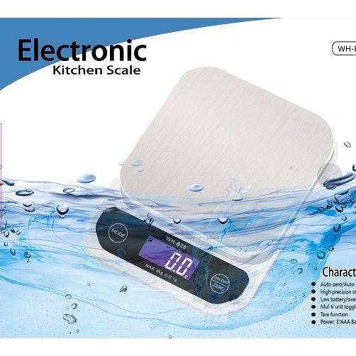 Cân điện tử tiểu ly chống nước 10kg với tính năng mới sạc tích điện độ chính xác cao wh-b28