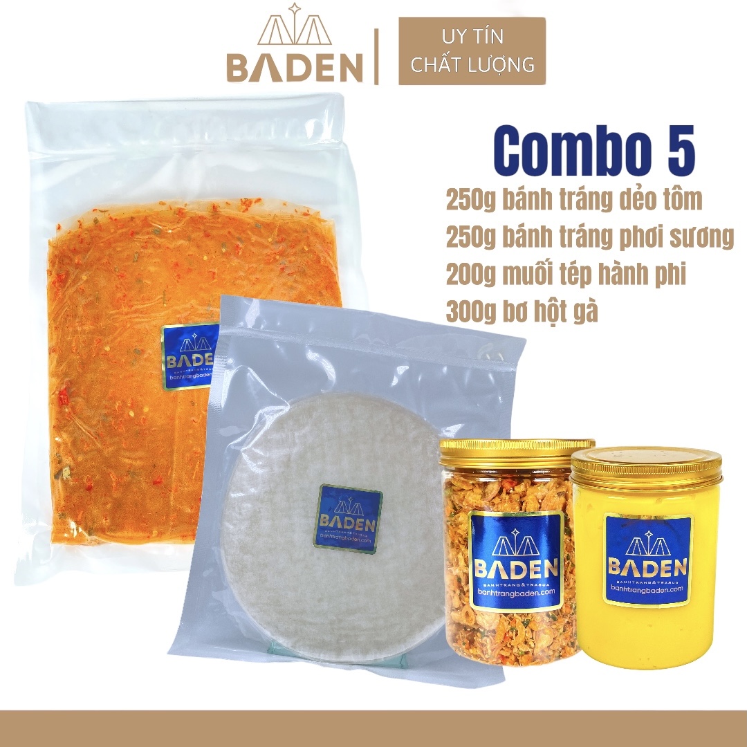 Bánh tráng bơ muối tép hành phi thượng hạng bánh tráng BADEN