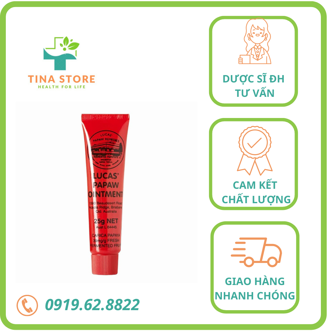 Kem đa năng Lucas papaw ointment đu đủ 25gr Úc