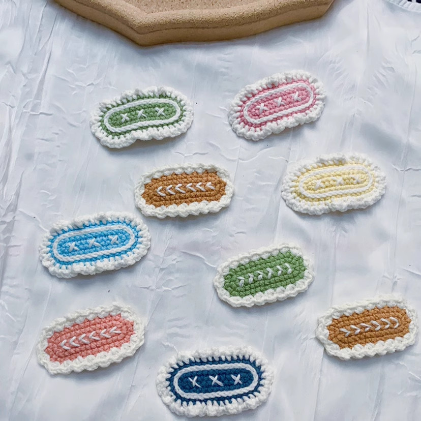 Kẹp tóc viền bằng len handmade