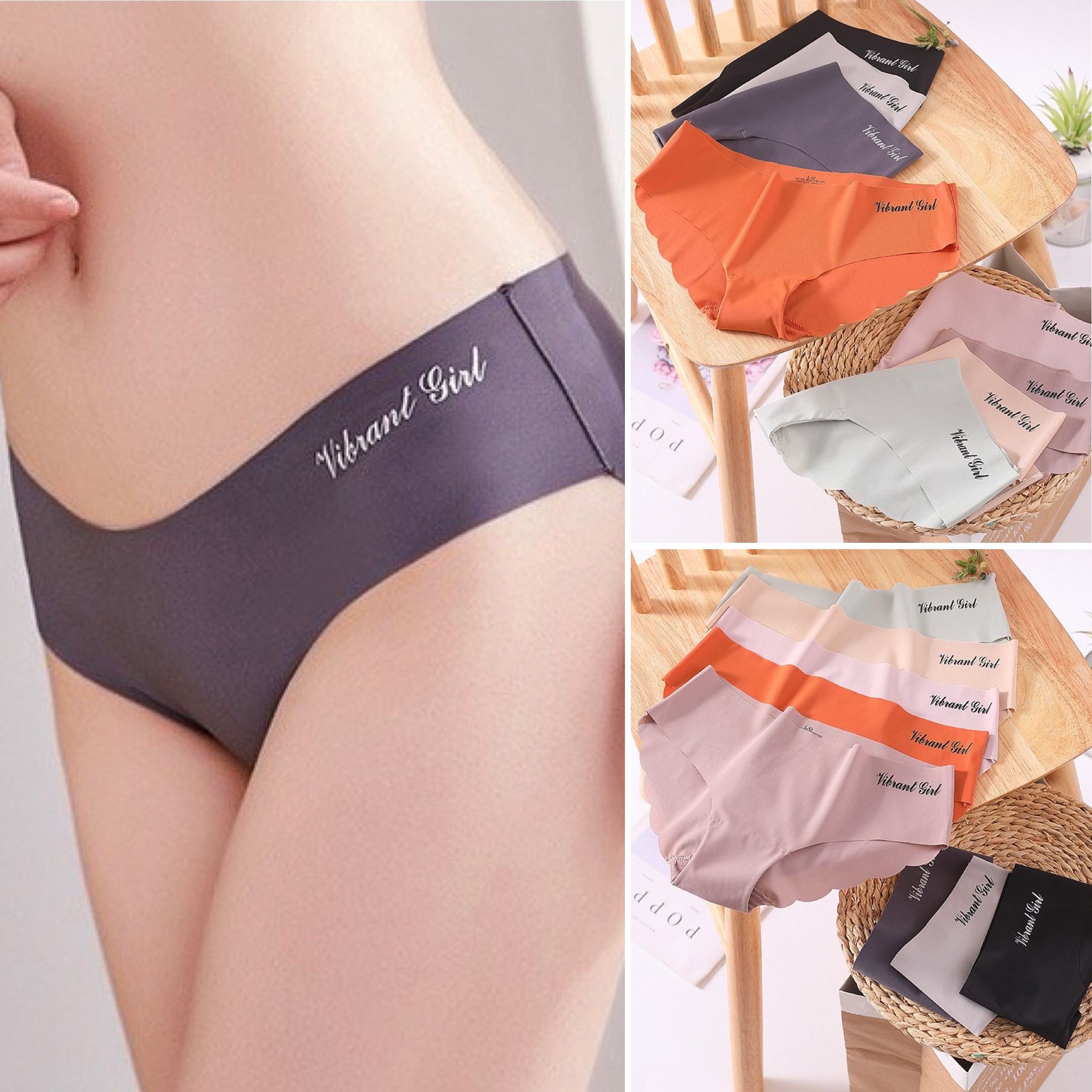 Quần lót nữ, quần lót đúc su viền sóng 1028 không lộ đường may - mã ql 1028