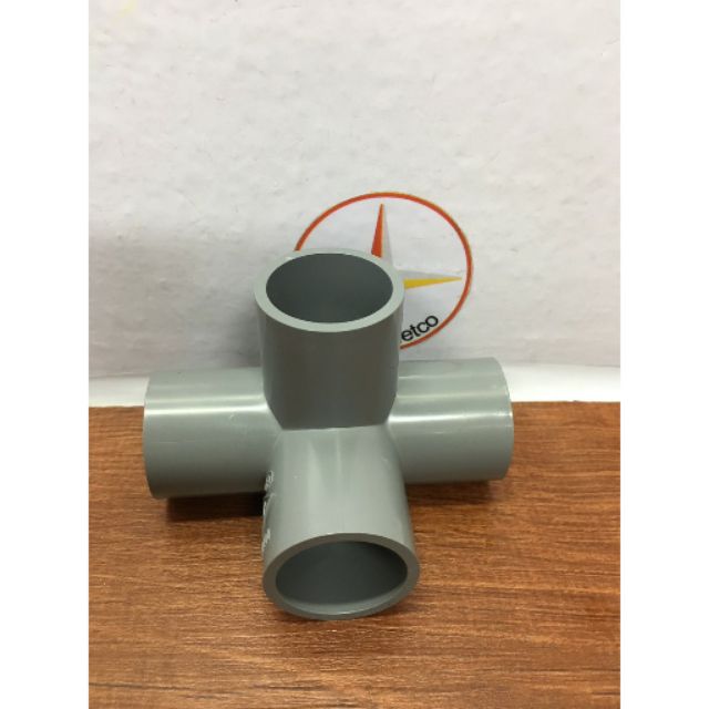 2 Chiếc Cút Co Góc 4 Hướng, Co 4 Nhánh, Tê Góc 4 Hướng, Chữ Thập Góc PVC 21, 27, 34, 42