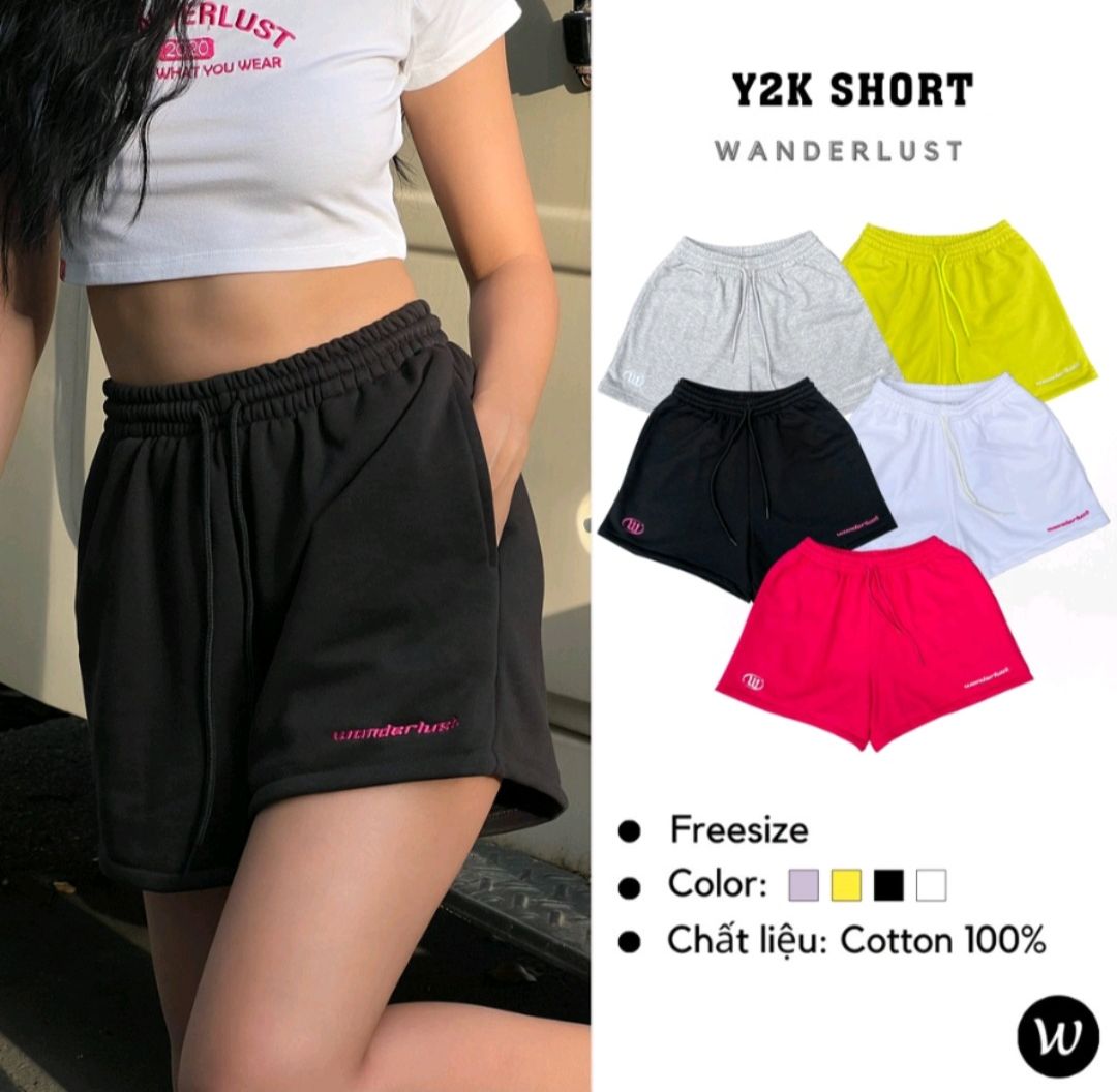 Quần Short đùi y2k Wanderlust