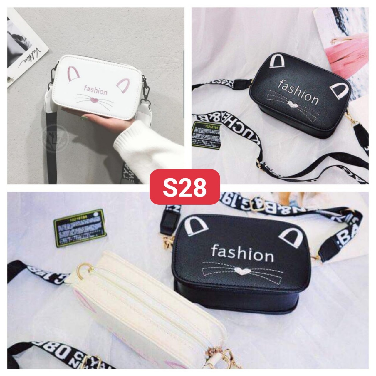túi đeo chéo mèo fashion s28
