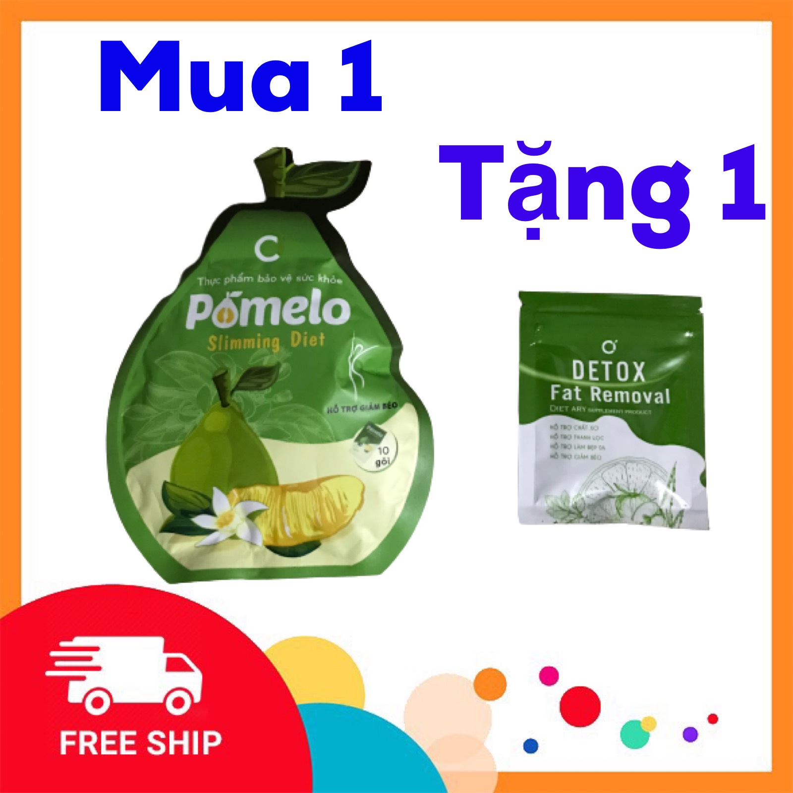 Kẹo bưởi giảm cân pomelo slimming diet 10viên/1túi tặng viên xơ hủy mỡ 7viên/túi - oanh vũ