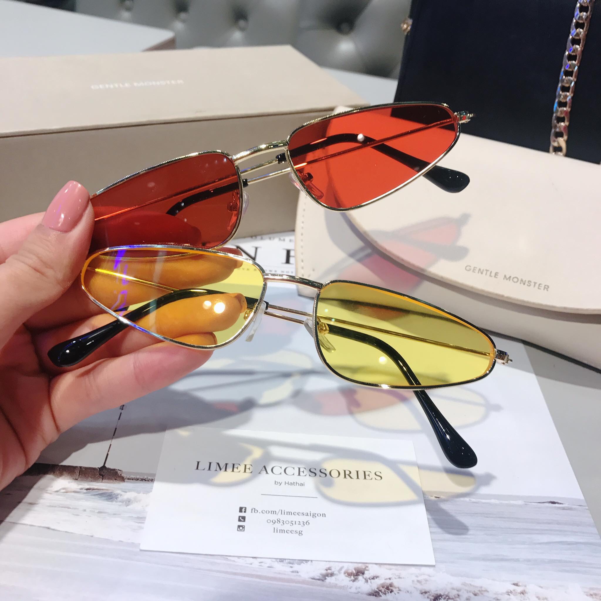 Kính râm mắt mèo MINI form nhỏ tam giác xếch HOT TREND