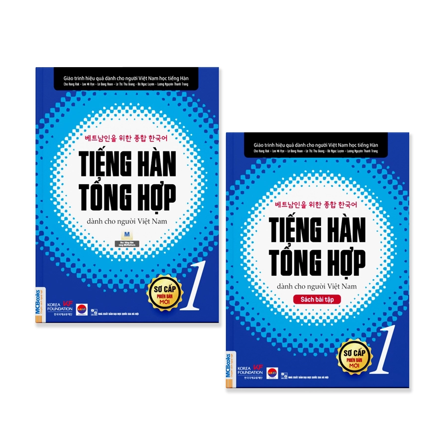 Sách - Combo Tiếng Hàn Tổng Hợp dành cho người Việt Nam - Sơ Cấp 1 ( Giáo trình đen trắng và sbt) Lẻ Cuốn Tùy Chọn