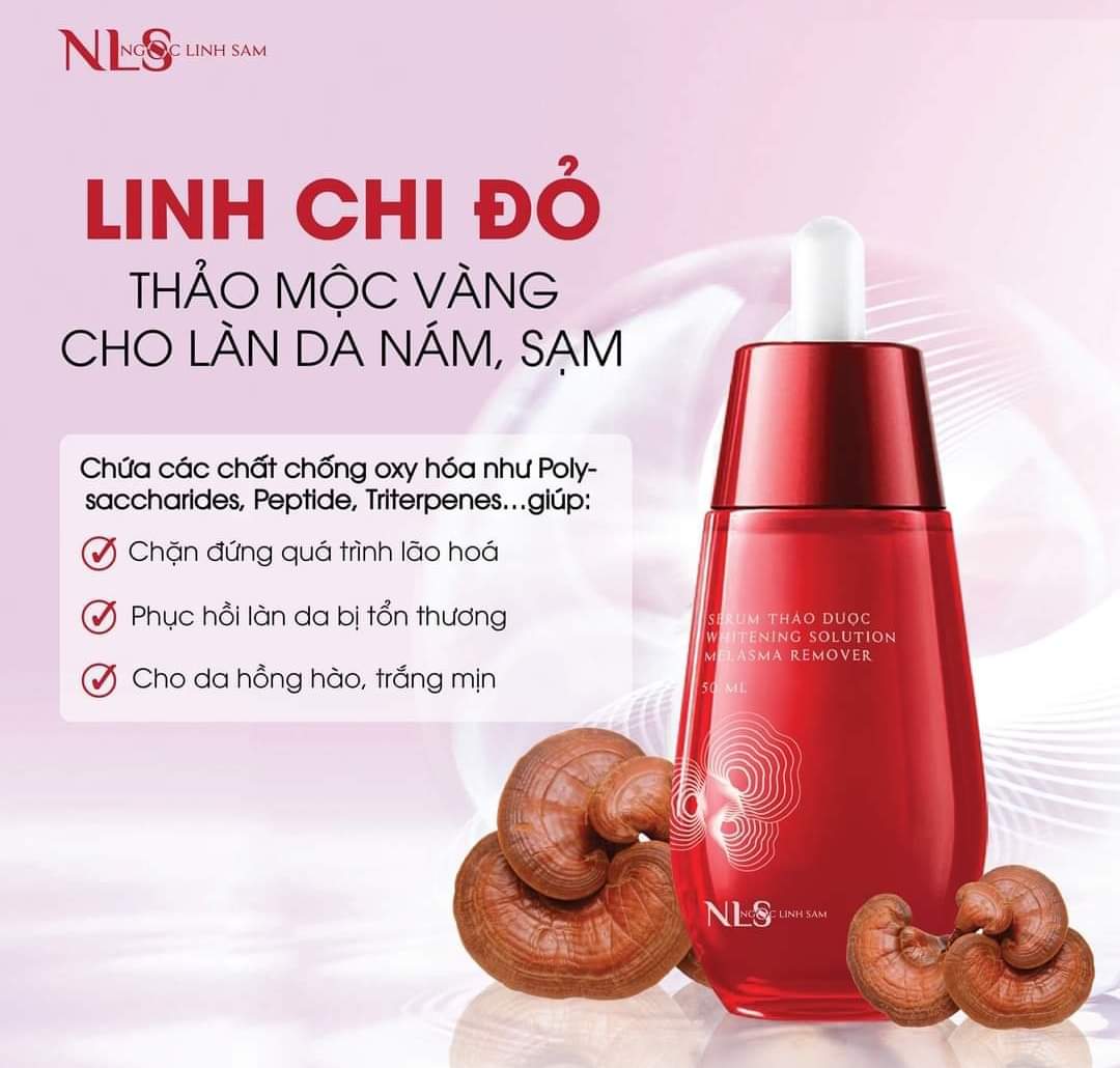 Ngọc linh sâm - serum linh chi đỏ cho da nám, mụn, sẹo rỗ 50ml