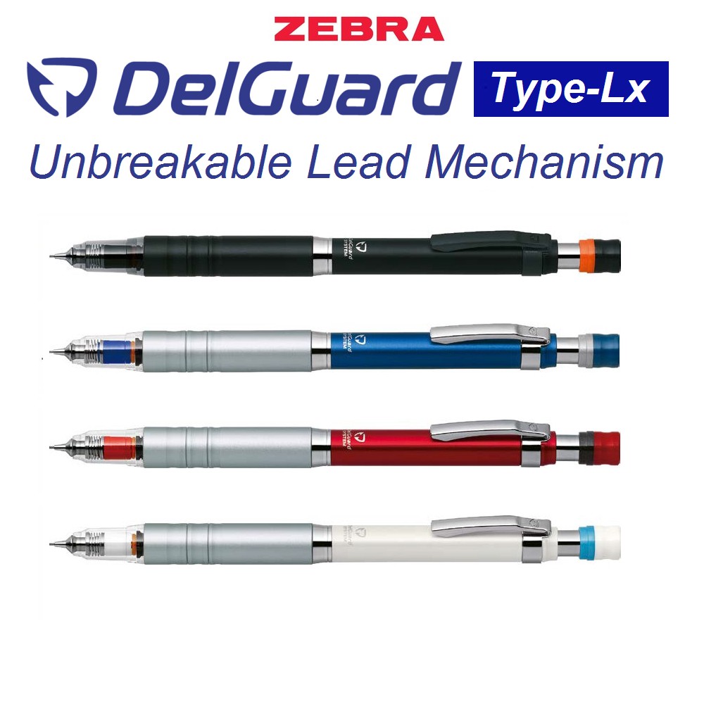 Bút chì bấm cơ khí zebra delguard type-lx p-ma86