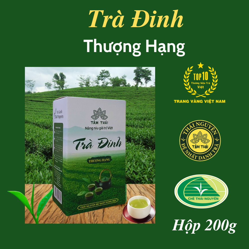 Trà Đinh Thượng Hạng Tân Cương Thái Nguyên  hộp 200g Trà Đinh Tâm Thái Trà Đinh  Ngọc Tân Cương Thái Nguyên đặc biệt