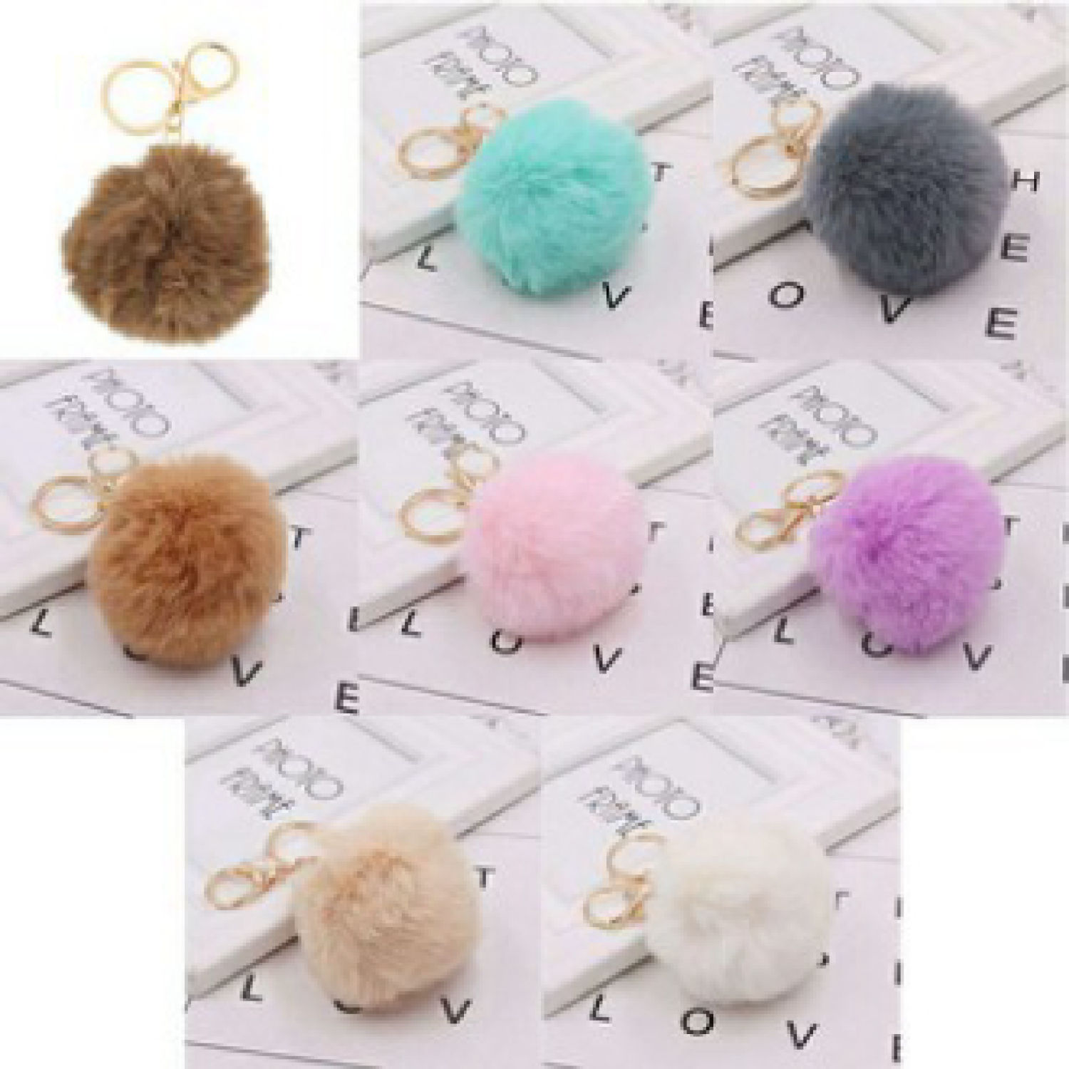 Móc khóa cục bông - hàng quà tặng Refre