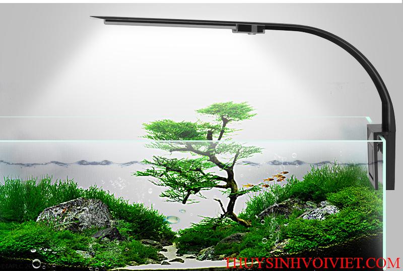 Đèn Led kẹp siêu mỏng X5 công suất 10W ánh sáng trắng xanh dành cho hồ cá, hồ thủy sinh để bàn kích thước 20-30cm