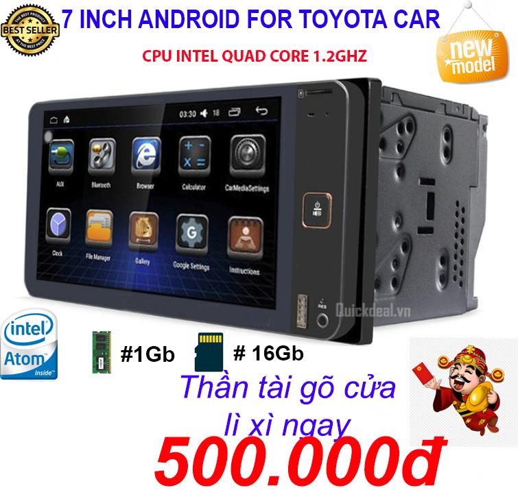 Android 7 inch for toyota car_màn hình android 7 inch ô tô toyota