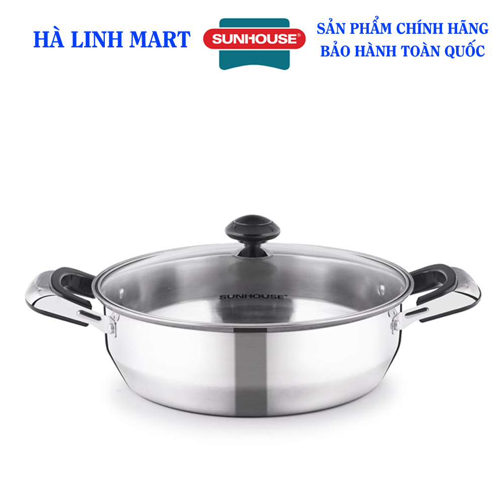 Nồi lẩu inox 1 đáy sunhouse shl26 - nồi lẩu kích thước 26cm