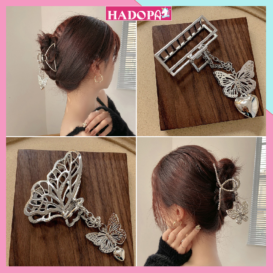 Kẹp tóc hình con bướm hot trend 2021 Kẹp tóc nữ càng cua hàn quốc Siêu Xinh HADOPA