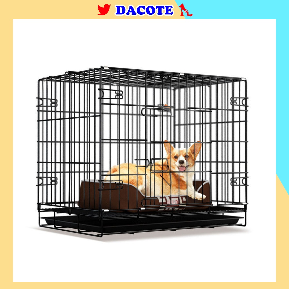 Chuồng lồng cho chó mèo DACOTE sơn tĩnh điện vân đá gấp gọn dễ dàng