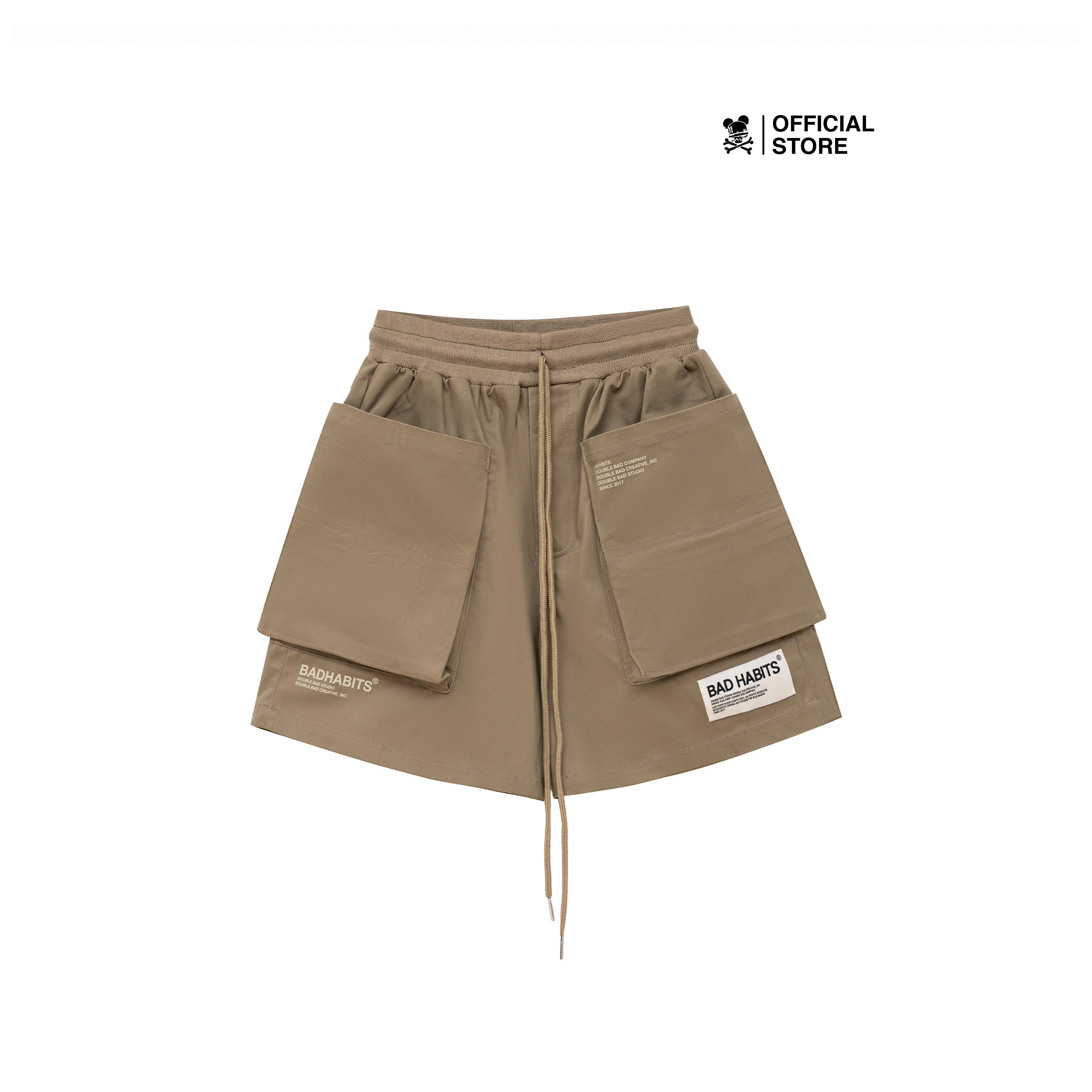 Quần short nam nữ bad habits utility box pocket shorts tan - local brand chính hãng