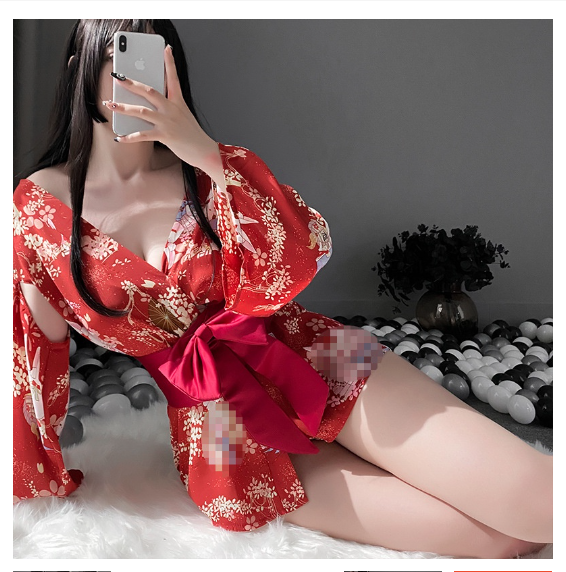 Bộ cosplay kimono phong cách Nhật Bản sexy quyến rũ cao cấp gợi cảm, che tên sản phẩm