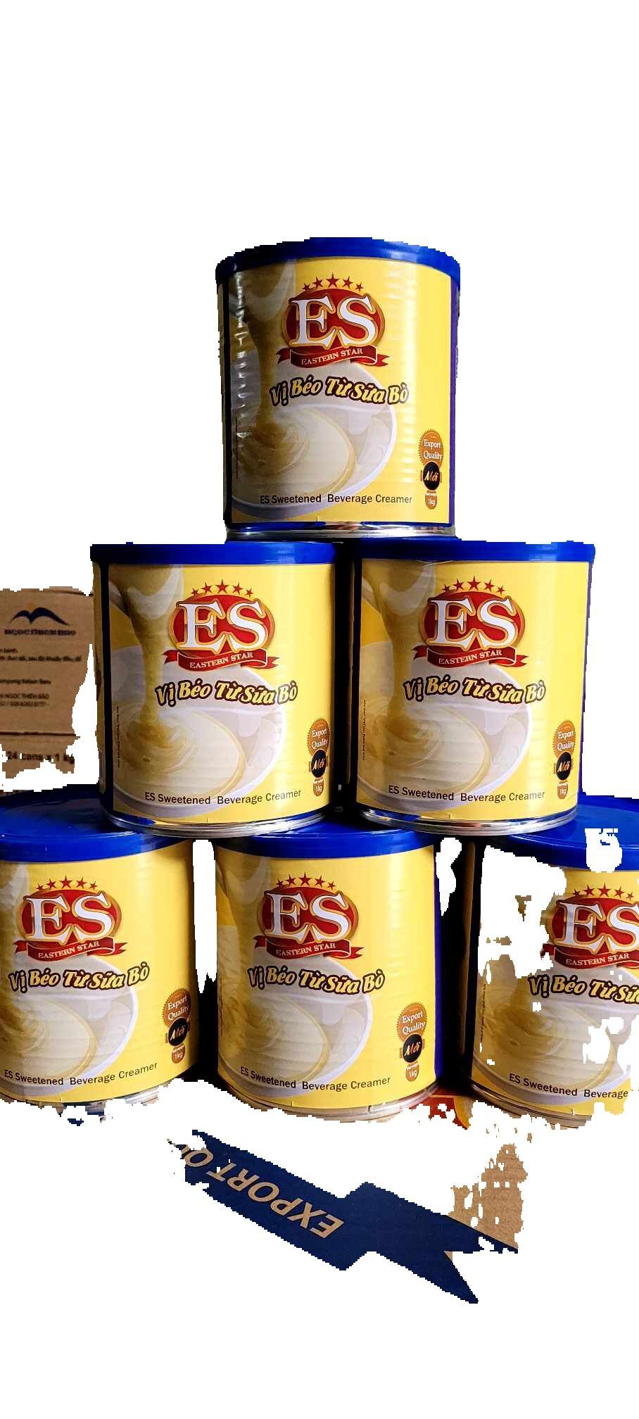 Combo of 6 Cans - Es Condensed Milk with Green Lid, 1 kg Can - Fragrant - Smooth - Fatty
