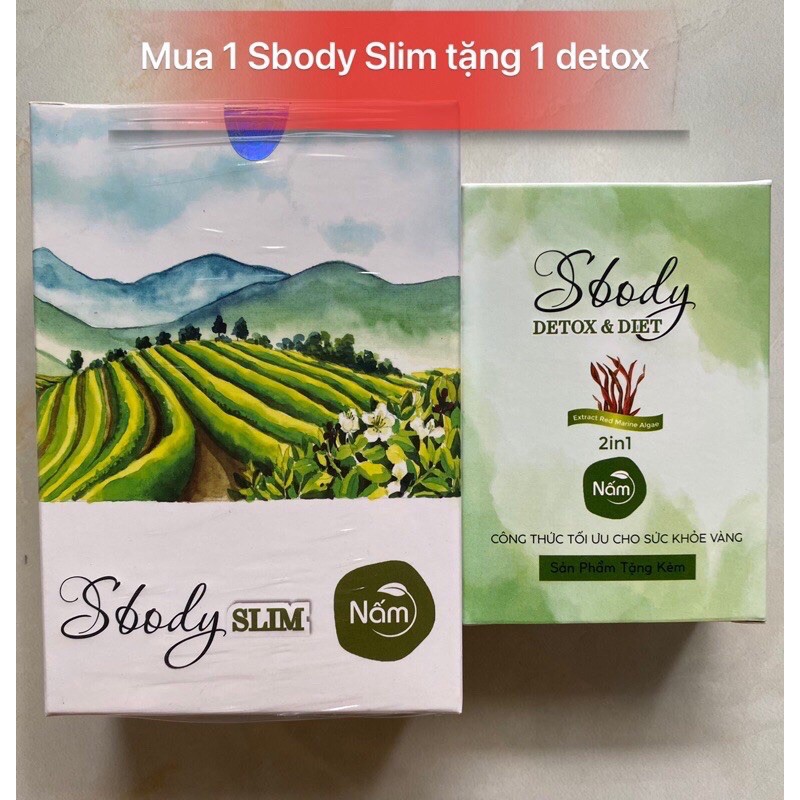 Giảm cân Nấm Sbody Slim + tặng 1hộp Detox Diet