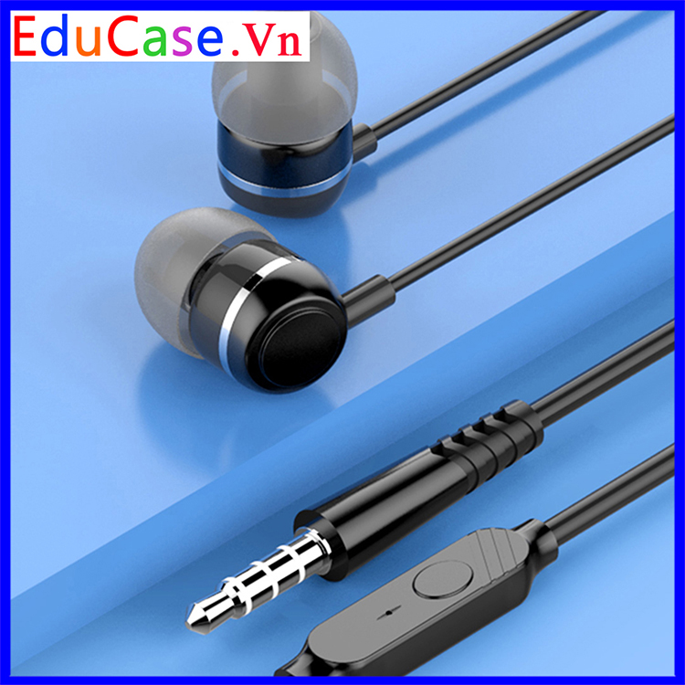 Tai nghe nhét tai Sendem V11 có Mic jack 3.5 cho tất cả các dòng điện thoại, Tai nghe loại tốt Educase.vn