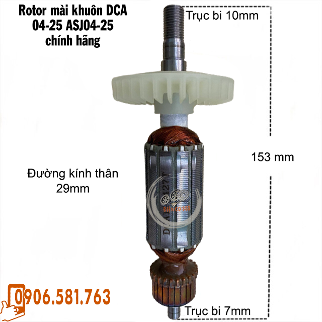 Rotor mài khuôn dca 04-25 220v - tặng chổi than