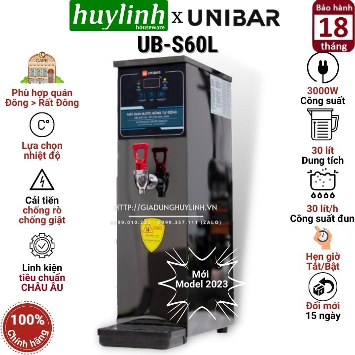 Máy đun nước nóng tự động Unibar UB-S60L - 30 lít - 60 lít h - Mẫu mới 2023