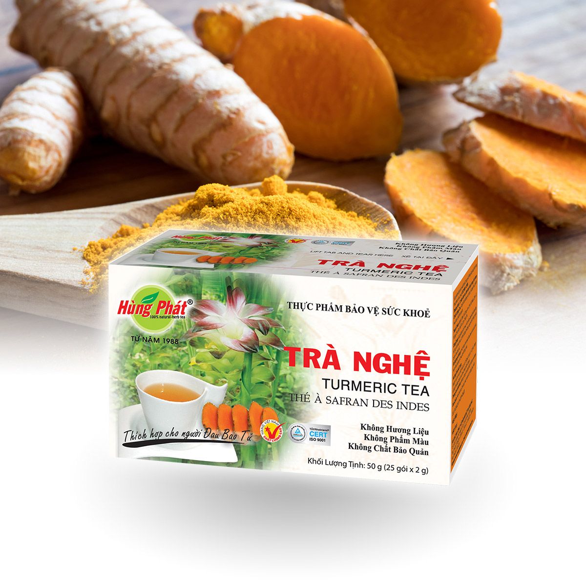 Trà nghệ - trà hùng phát