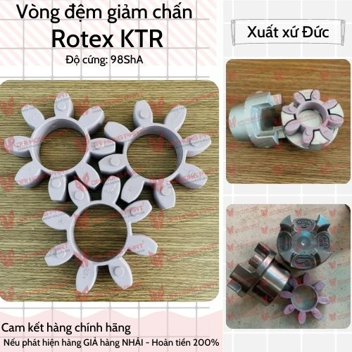 Vòng đệm cao su cho khớp nối Rotex KTR, độ cứng 98ShA, màu tím, đủ size. HÌNH THẬT, SẴN KHO