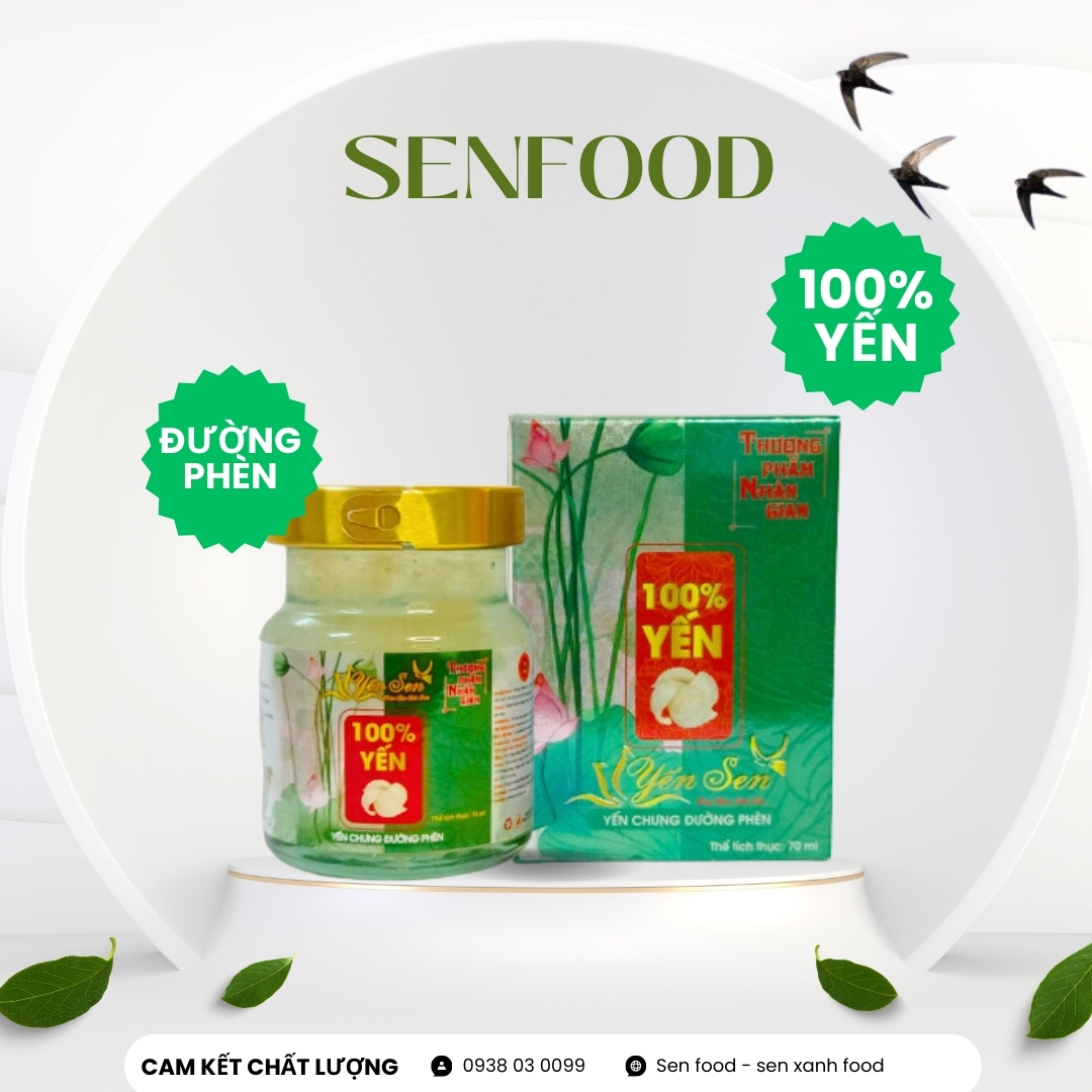 Yến Sen chưng đường phèn cao cấp 100% yến hộp đơn 70ml