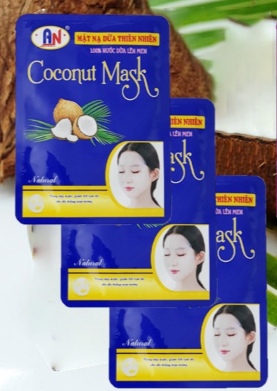 3 miếng mặt nạ dừa thiên nhiên
