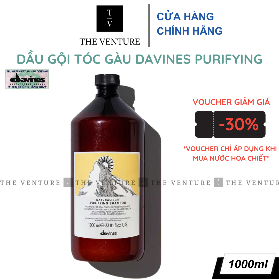 Dầu Gội Tóc Gàu Davines NaturalTech Purifying Shampoo - 1000ml