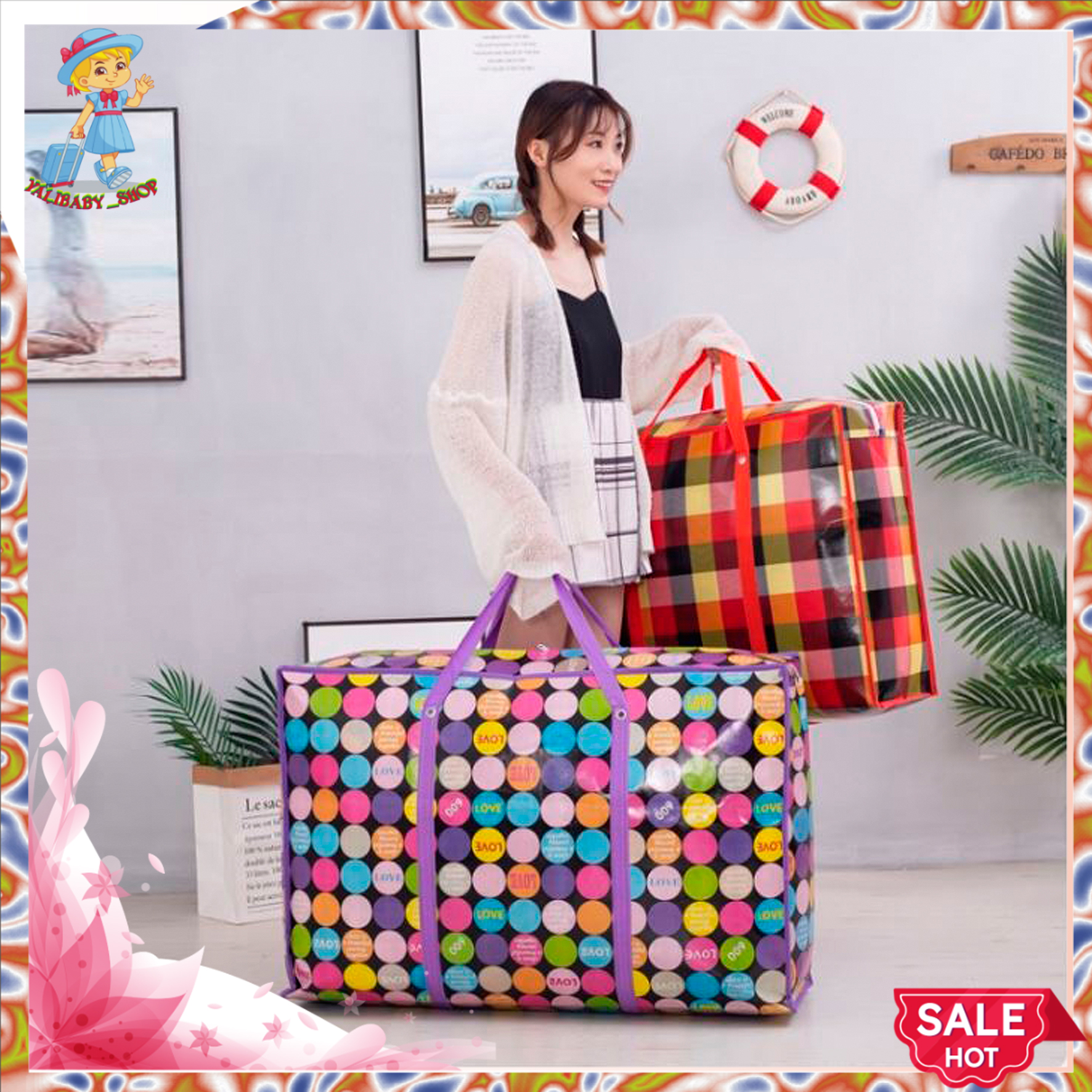 [Sale khủng, siêu siêu rẻ] Túi bạt dứa đựng chăn màn, quần áo mọi kích thước siêu bền chống nước, tiện dụng.
