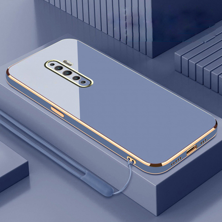 "Ốp lưng Oppo Reno 2F Cạnh vuông" _Mạ màu viền_Vát Cạnh_Màu sắc sang trọng ,Loại Tốt ,Ôm sát máy Acovit