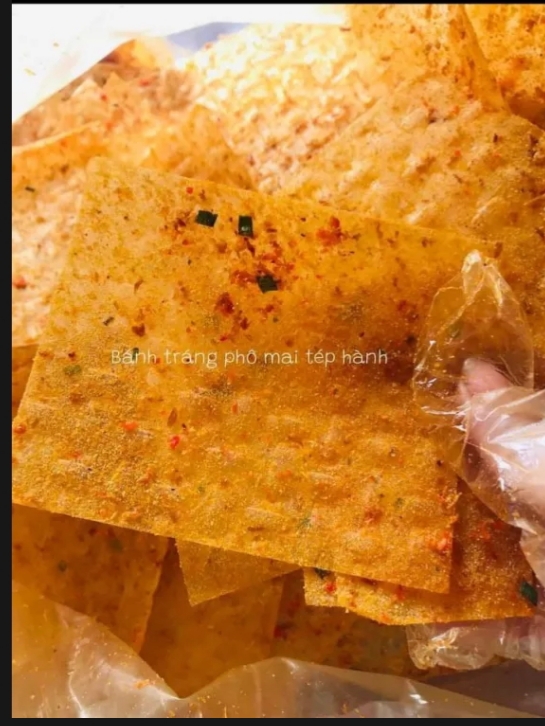 Bánh tráng phô mai tôm hành 1Kg ăn vặt vừa ngon vừa rẻ VINA FOODD