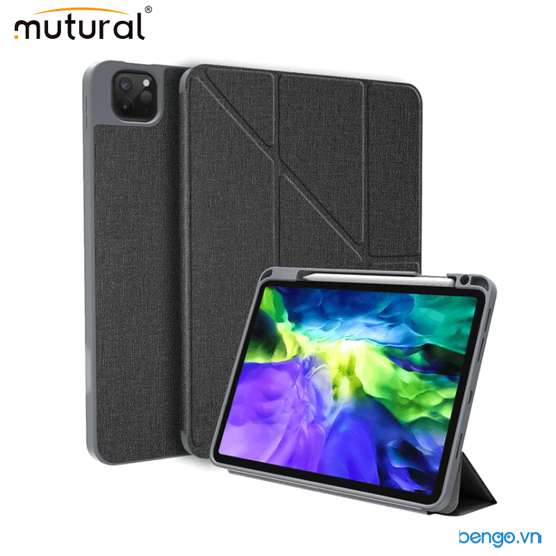 Bao da ipad pro 12.9 2021 m1 mutural y-type with pencil holder