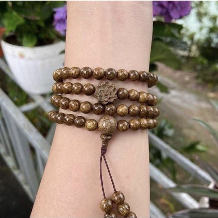 Vòng tay 108 hạt trầm hương - chuỗi tràng hạt - trầm tốc tự nhiên - trầm hương tự nhiên