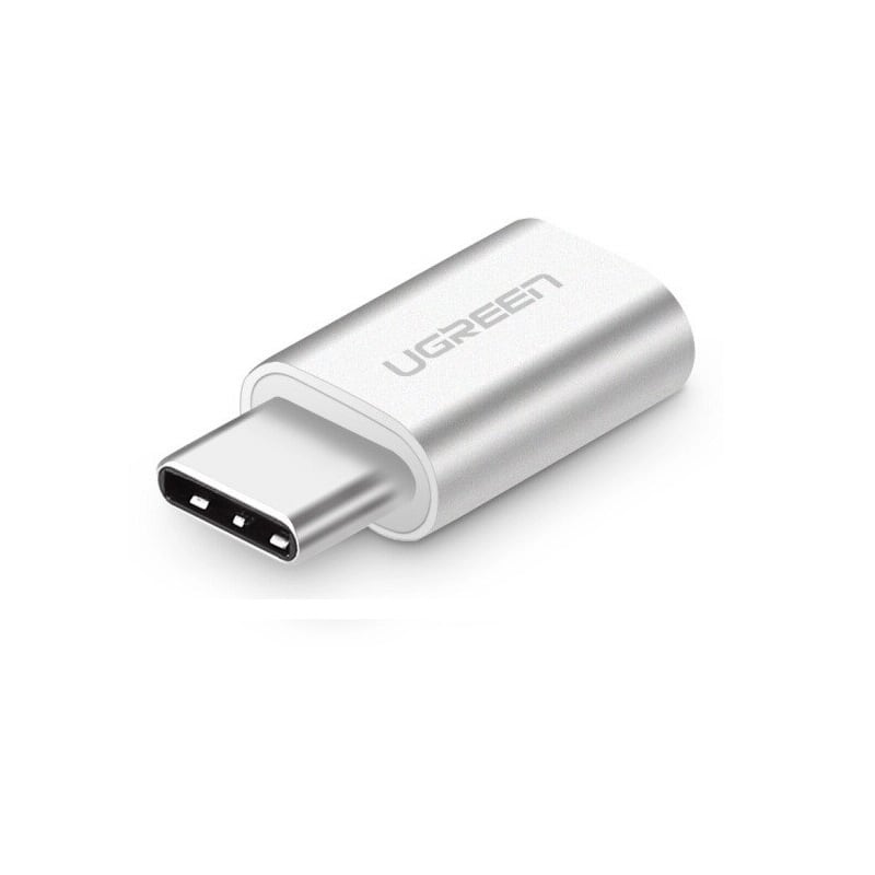 Ugreen 20854 màu trắng đầu chuyển đổi type c sang micro usb vỏ nhôm cao cấp us189