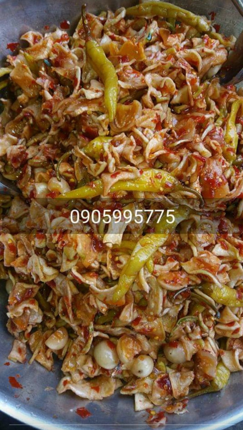 Hũ đaij Mắm đu đủ khô đặc biệt Phá Tam Giang (ăn lần nhớ mãi)