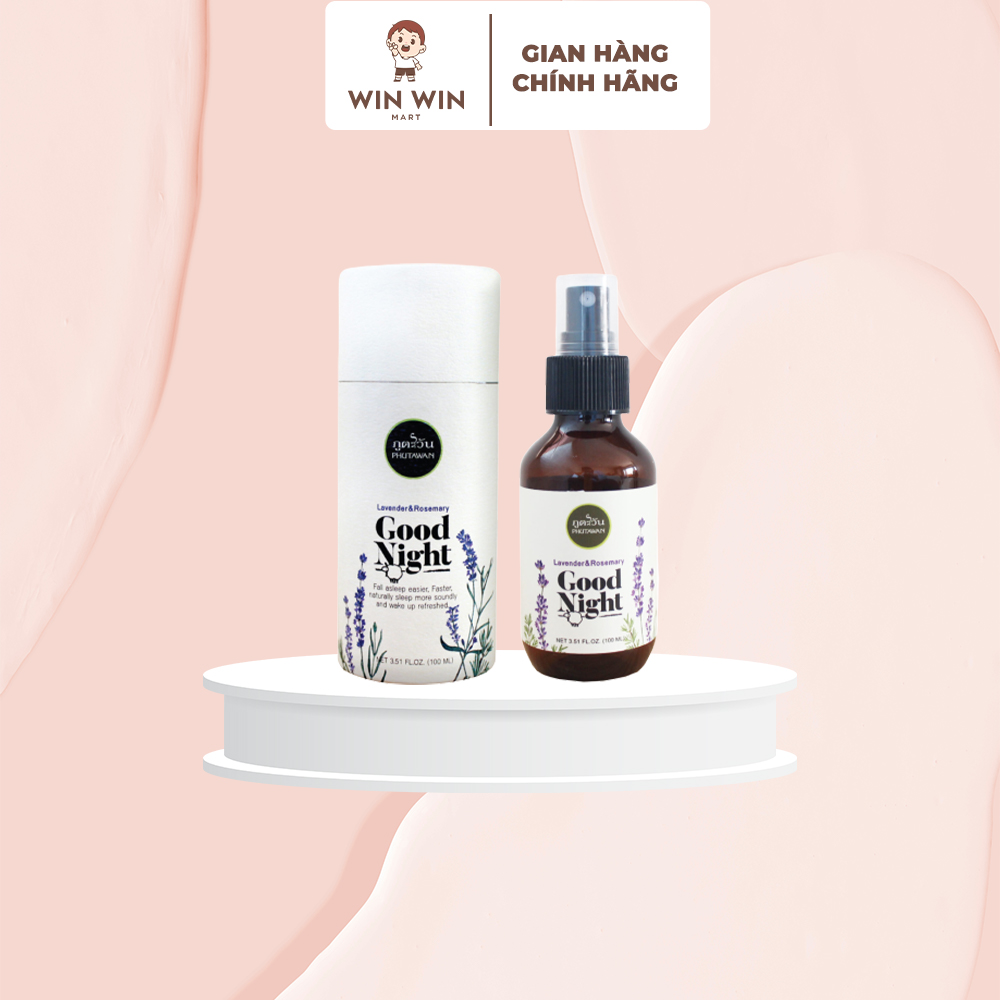 Chai xịt gối good night - deep sleep phutawan giúp ngủ ngon sâu giấc an toàn cho bé chai 100ml