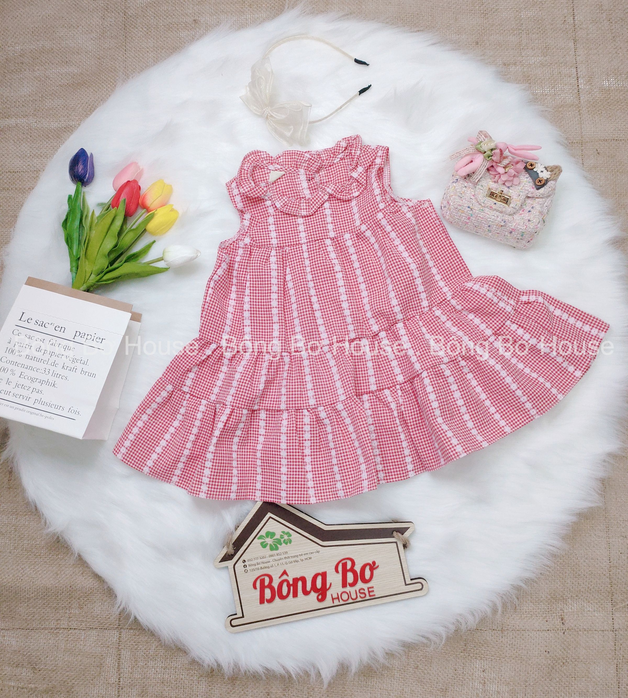 Đầm babydoll sát nách cho bé gái
