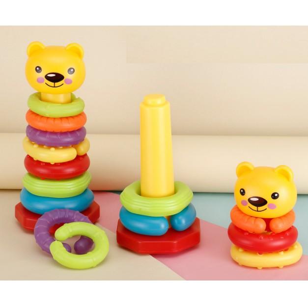 Đồ chơi tháp cầu vồng gấu cao 30cm cho bé