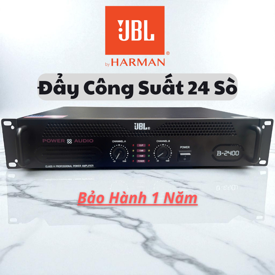 Cục đẩy công suất 24 sò JBL - B2400 chuyên cho các dàn âm thanh karaoke gia đình, hội trường - Hàng Mới.