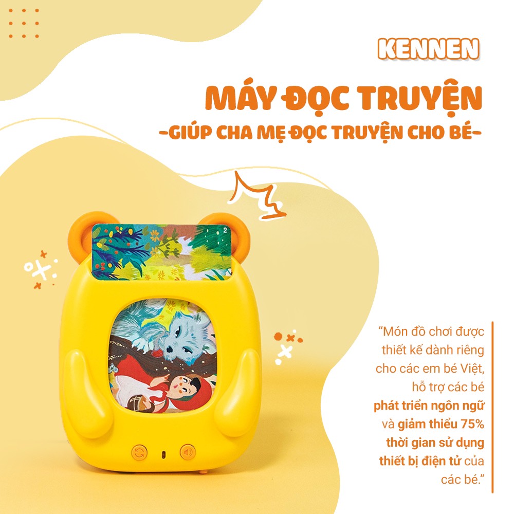 Máy đọc truyện, đồ chơi thẻ flashcard kể chuyện thông minh cho bé
