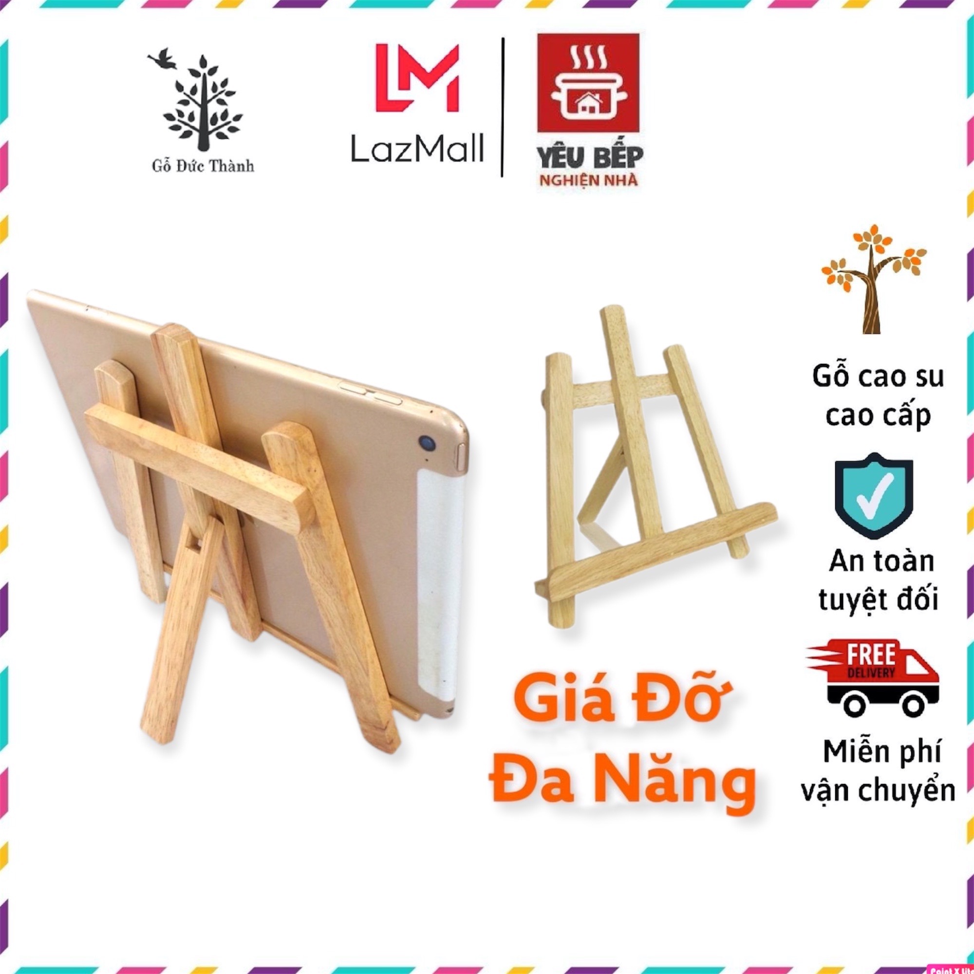 Giá Đỡ Gỗ Cao Su Đa Năng Chống Cận Thị - Đọc Sách, Xem Máy Tính Bảng, Điện Thoại, Tranh Vẽ |  Gỗ Đức Thành 48121