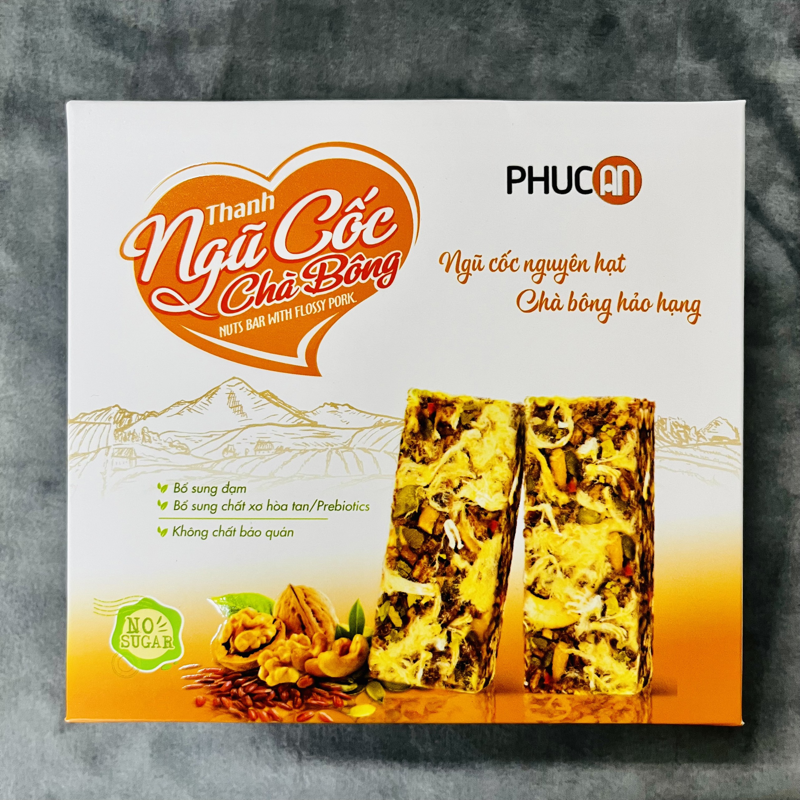 Thanh ngũ cốc gạo lứt chà bông ăn kiêng Phúc An hộp 110gr