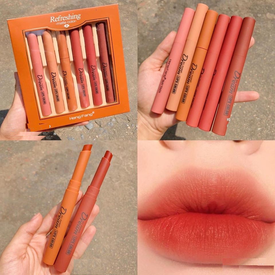[HCM]Set Son 6 Cây Dream Heng Fang Chất Son Mềm Mượt Cực Hot