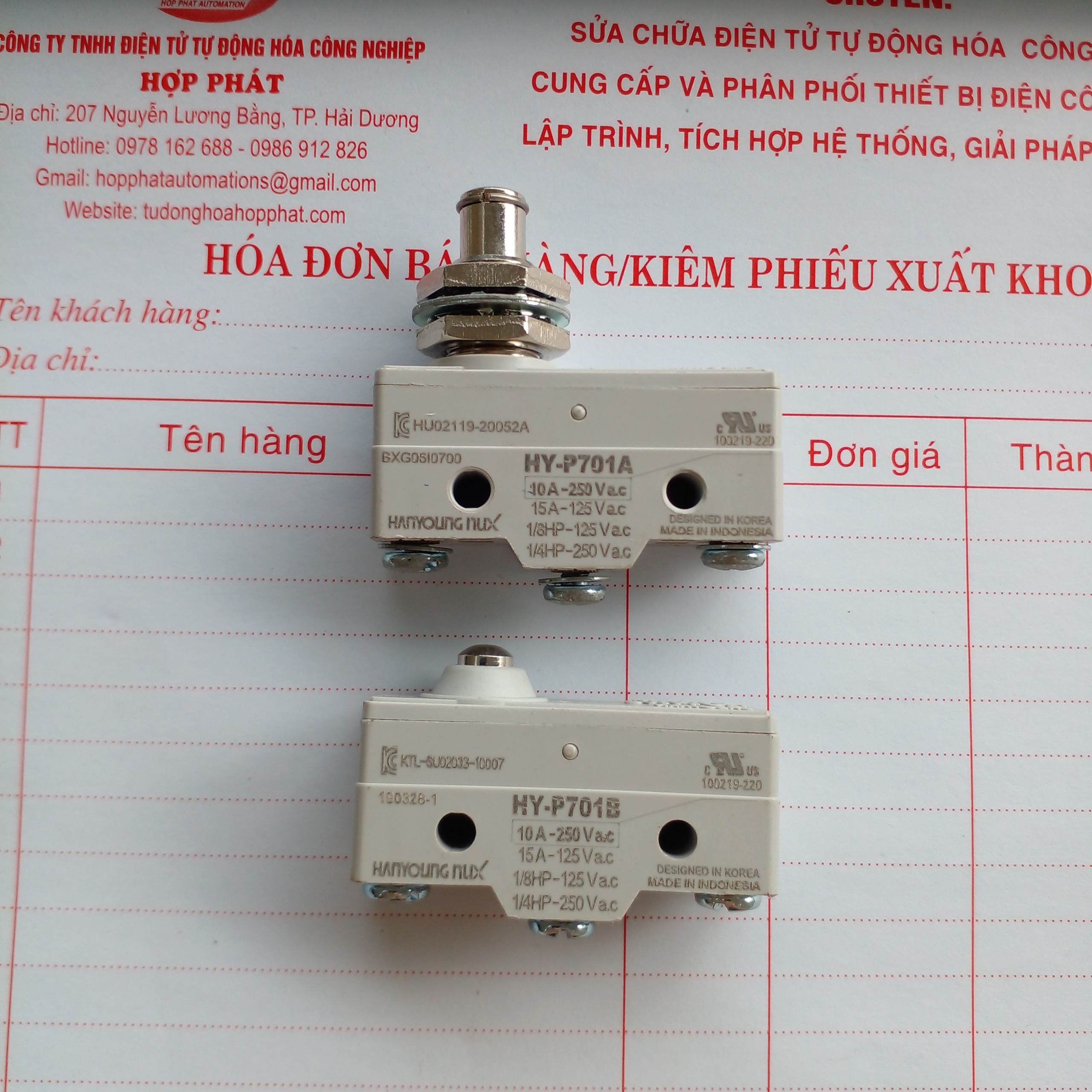 Hanyoung công tắc hành trình hy-p701a, hy-p701b