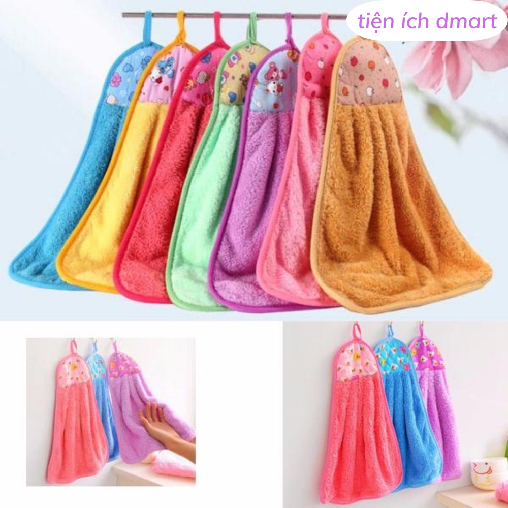 Khăn lau tay nhà bếp sợi cotton siêu mềm , khăn treo tường